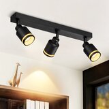 Nettlife moderna črna stropna svetilka: 3 nastavljivi kovinski stropni reflektorji, stropna svetilka GU10, za spalnico, brez žarnice, (22116705) | Shoptok.si