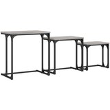  The Living Store Komplet mizic 3-delni sivi sonoma inženirski les - Komplet Klubskih Mizic, (21448313) | Shoptok.si