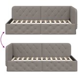  Kutni okvir kreveta Sivo-smeđa 100 x 200 cm tkanina | shoptok.hr