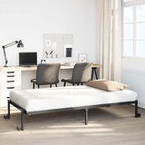 Maison Chic Posteljni okvir - Enojna postelja - Postelja za odrasle brez vzmetnice zložljiv črn 100x200 cm jeklo-J8300, (21764748) | Shoptok.si
