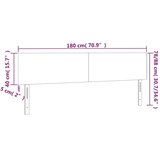  LED uzglavlje smeđesivo 180x5x78/88 cm od tkanine | shoptok.hr