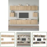 The Living Store Komplet TV omaric 6-delni sonoma hrast inženirski les - Komplet TV Omaric, (21738145) | Shoptok.si