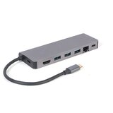 Docking station USB adapter Type-C 5-in-1 multi-port adapter Hub + HDMI + PD + card reader + LAN, A-CM-COMBO5-05 | Eponuda.ba