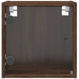  Noćni ormarić sa staklenim vratima boja hrasta 35 x 37 x 35 cm | Eponuda.com