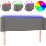 Maison Chic led posteljno vzglavje - vzglavna omarica - nočna omarica temno sivo 147x16x78/88 cm blago, (21712689) Cene