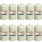 Bolsius debele svijeće 10 kom 120 x 58 mm boja bjelokosti | shoptok.hr