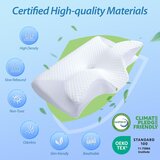 HOMCA 60x40cm 2-v-1 ergonomski ortopedski vzglavnik iz spominske pene | Shoptok.si