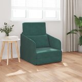 vidaXL Podna Sofa Krevet 2-u-1 Tamno Zelena 65x80x83 cm Baršunasta u