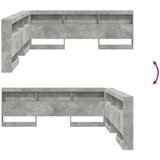  Skladišno uzglavlje Betonski sivi 200 cm Konstruirano drvo | shoptok.hr