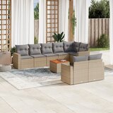 vidaXL 9-dijelni set vrtnih sofa s jastucima bež od poliratana | shoptok.hr