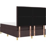  postelja s škatlo z vzmetnico in klopjo temno rjava 140x190 cm tkanina, (22082968) | Shoptok.si