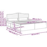  Okvir za krevet Sonoma 180 x 200 cm Čvrsto borovo drvo | shoptok.hr