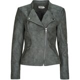 Only Usnjene jakne & Sintetične jakne ONLAVA Siva | Shoptok.si