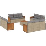 Maison Chic Seti vrtnega pohištva - Vrtna garnitura - Vrtni pohištvo set 13-delna z blazinami bež poli ratan, (21809815) | Shoptok.si
