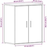  Ormar za cipele Crni hrast 60 x 35 x 70 cm Konstruirano drvo | Eponuda.com