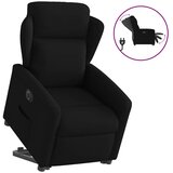 vidaXL Električni naslanjač s funkcijo vstajanja črn, (21824697) | Shoptok.si