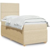 Maison Chic Box spring postelja - Vzmetna postelja z vzmetnico krem 90x190 cm blago SL4018, (21889010) | Shoptok.si