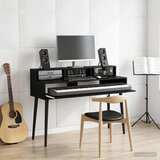 Studio radni stol Crni hrast 130 x 42,5 x 36 cm | shoptok.hr