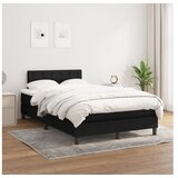  Box spring postelja z vzmetnico črn 120x200 cm blago | Shoptok.si