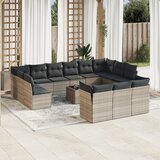 vidaXL 14-dijelni set vrtnih sofa poliratan s jastucima svijetlosivi | shoptok.hr