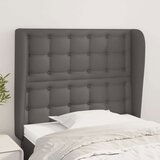  Uzglavlje s ušima sivo 93x23x118/128 cm od umjetne kože Cijene