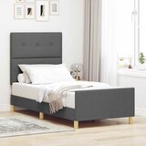  Krevetna konstrukcija Tamno siva 100 x 200 cm tkanina | shoptok.hr