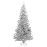  Božićno drvce s 300 LED svjetlima s stalakom Srebrno 240 cm PET | Eponuda.com