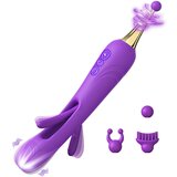 SuperLove Olina Flapping Pen Clitoral Dual Vibrator Purple Cene