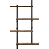  Zidna polica Dimljeni hrast 61 x 13.5 x 105.5 cm Prerađeno drvo Slike