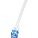 Logilink CF2021U RJ45 omrežni kabel\, Patch kabel CAT 6 U/UTP 0.50 m bela visoko fleksibilno 1 kos, (20419274) | Shoptok.si