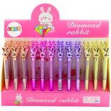  Kuliček s zajčjimi diamanti modri refill 0.7mm mešanica | Shoptok.si