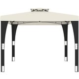 Sjenica s dvostrukim krovom krem 2,98 x 2,98 čelična | shoptok.hr