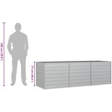  Povišena vrtna gredica 240 x 80 x 77 cm pocinčani čelik srebrna | Eponuda.com
