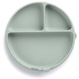 Jane BLW silikonski okrugli tanjur s odjeljcima i vakuumom, Mint | shoptok.hr