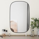 vidaXL Zidno ogledalo crno 80x50 cm | shoptok.hr