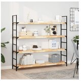 vidaXL Plutajuće police 2 kom 140x30x4 cm od neobrađenog drva bagrema - Prirodna 140 x 30 x 4 cm 2 1 | shoptok.hr