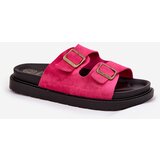 Boto Women's Platform Slippers With Buckles Fuchsia Simbes | Shoptok.si