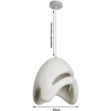 Brilagi Luster na sajli WABI SABI 1xE27/60W/230V prečnik 35 cm bela Slike