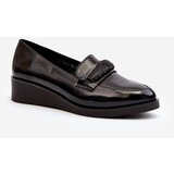 VINCEZA Women's Black Patent Loafer Shoes Polike Cene