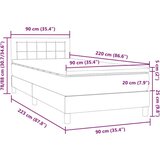 Box spring postelja z vzmetnico roza 90x220 cm žamet, (22011052) | Shoptok.si