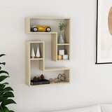 Maison Chic 2 kosi Stenske Police - Viseče police sonoma hrast 50x15x50 cm iverna plošča, (21793781) | Shoptok.si