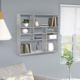 Maison Chic Stenska polica - Viseča Polica betonsko siva 90x16x78 cm inženirski les, (21793987) | Shoptok.si