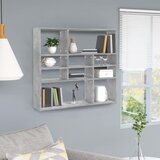 Maison Chic Zidna polica siva boja betona 90 x 16 x 78 cm konstruirano drvo | Eponuda.com