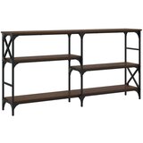 vidaXL Konzolna mizica rjav hrast 150x29x76,5 cm inženirski les | Shoptok.si