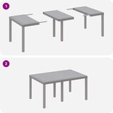  Vrtni set za objed 5 kom. Svijetlo siva Polt ratan | shoptok.hr