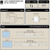 Umbra Mat črna jeklena karnisa z nastavljivo dolžino 168 - 305 cm Cleo – | Shoptok.si