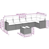  7-dijelni set vrtnih sofa sivi od poliratana | shoptok.hr