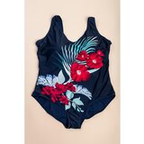 Fenzy Plus Size Kopalke S Cvetličnim Potiskom, Temno Modre | Shoptok.si