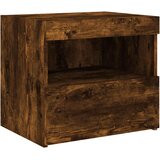  Noćni ormarići s LED svjetlima 2kom dimljeni hrast 50x40x45 cm | shoptok.hr