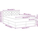 Box Postelja boxspring z vzmetnico Temno modra 140 x 200 cm blago, (5000128652) | Shoptok.si
